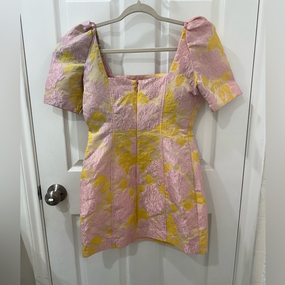 Revolve | Nookie Solana Floral Pink and Yellow Mini Dress - Picture 5 of 6